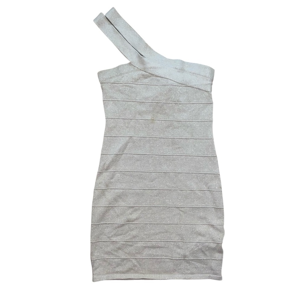 Forever 21 One-Shoulder Silver Dress